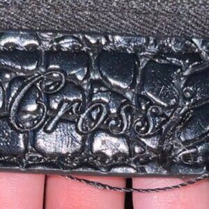 Crossi Black Faux Alligator Purse